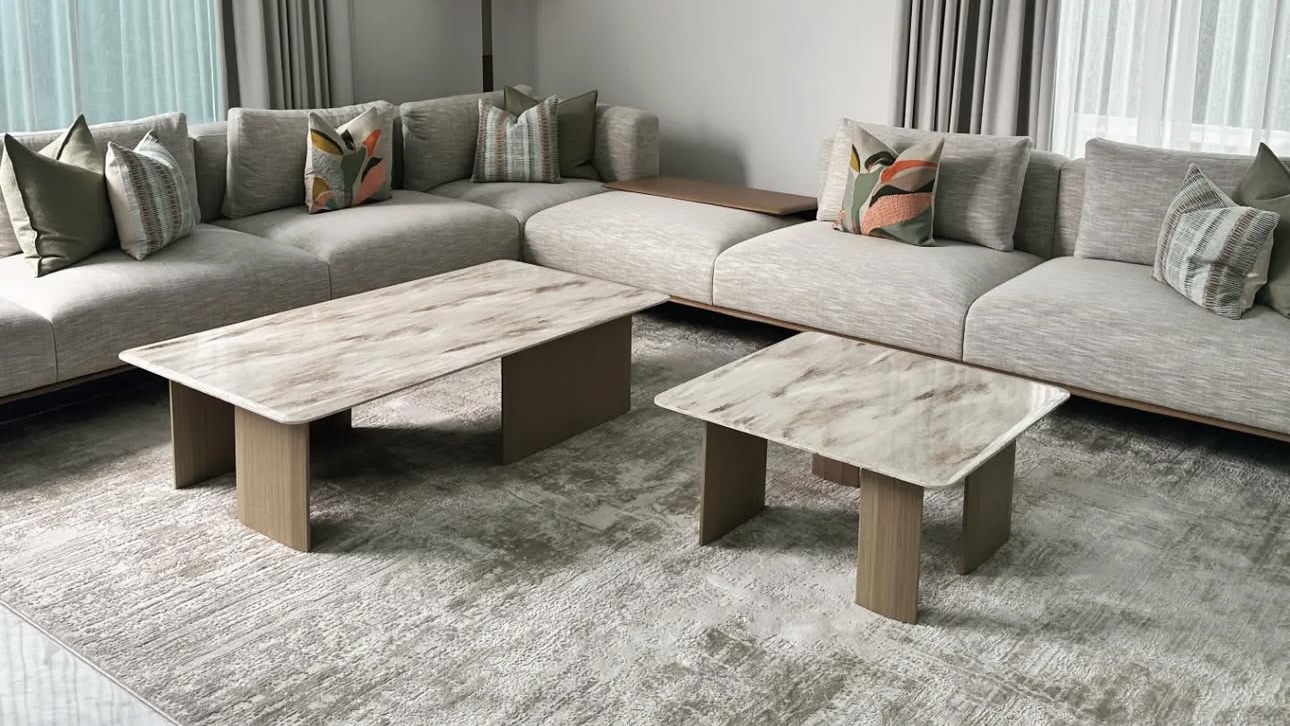 Stone-Top Coffee Tables